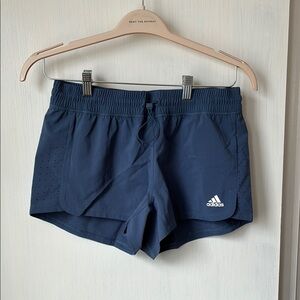 NWT SMALL Adidas Blue Athletic Shorts Lightweight Elastic Waist